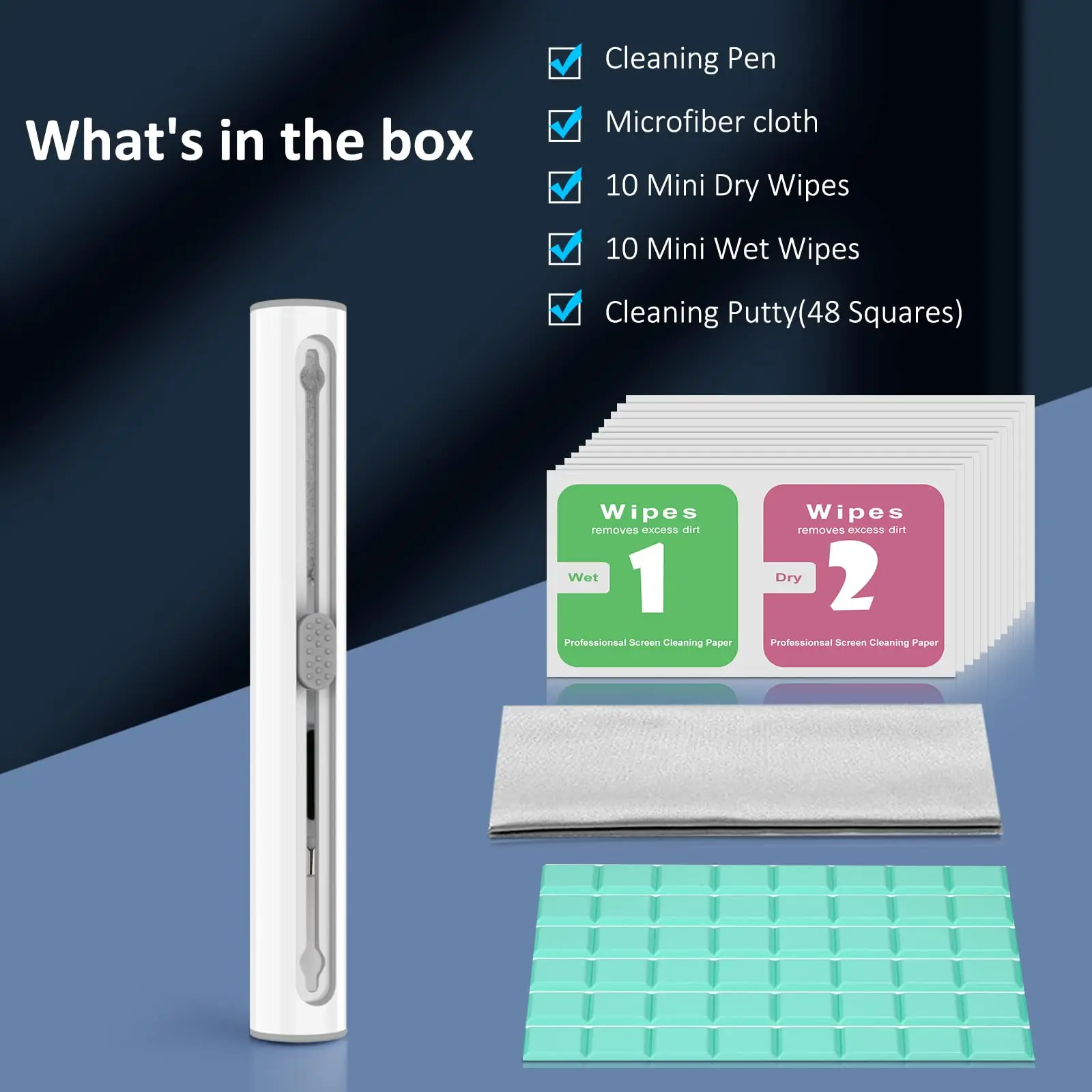 Cleaner Putty Cleaner Kit Compatible with Airpods, Earbuds Cleaning kit,Cleaning Pen with Brush for Earbuds Cleaner