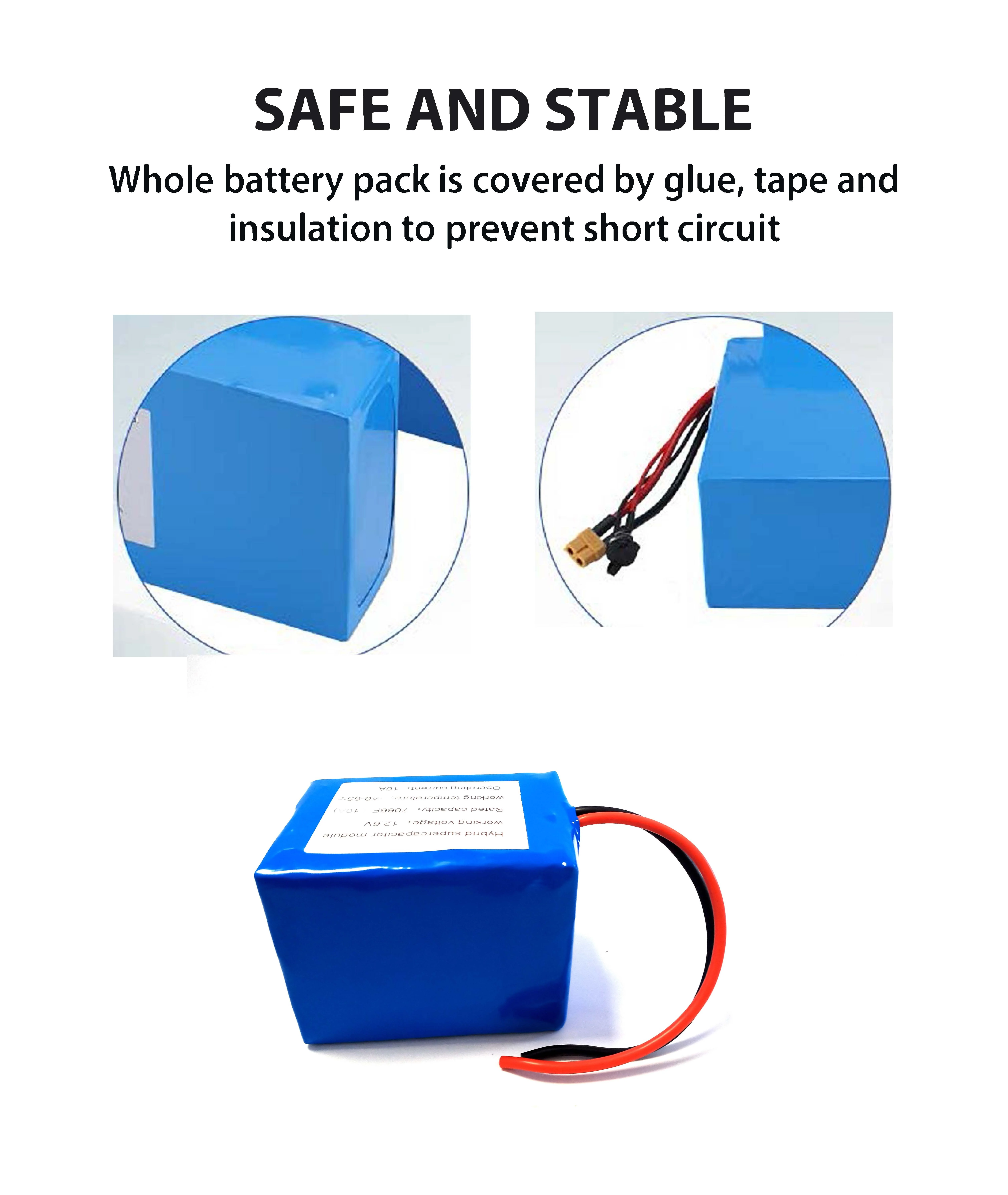 21700 super capacitor module 12v super farad capacitor 24v48v Lithium ion battery pack for electric bicycle