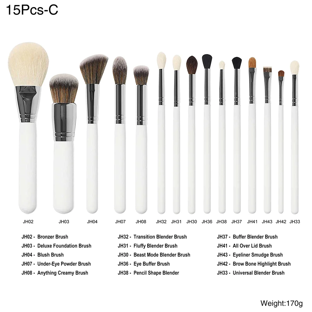 makeup artists using Pro Angled Eye Contour Brush for Overall Color Application and Blending