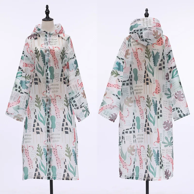Factory Direct Sales waterproof one-size-fits-all EVA cute raincoats for women