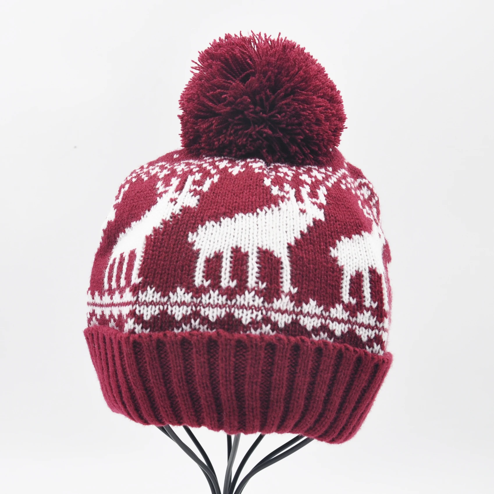 Жаккардовый зимний теплый шарф и перчатки, набор для детей и взрослых, мягкая эластичная шапка, шарф и варежка, рождественские украшения, шапка