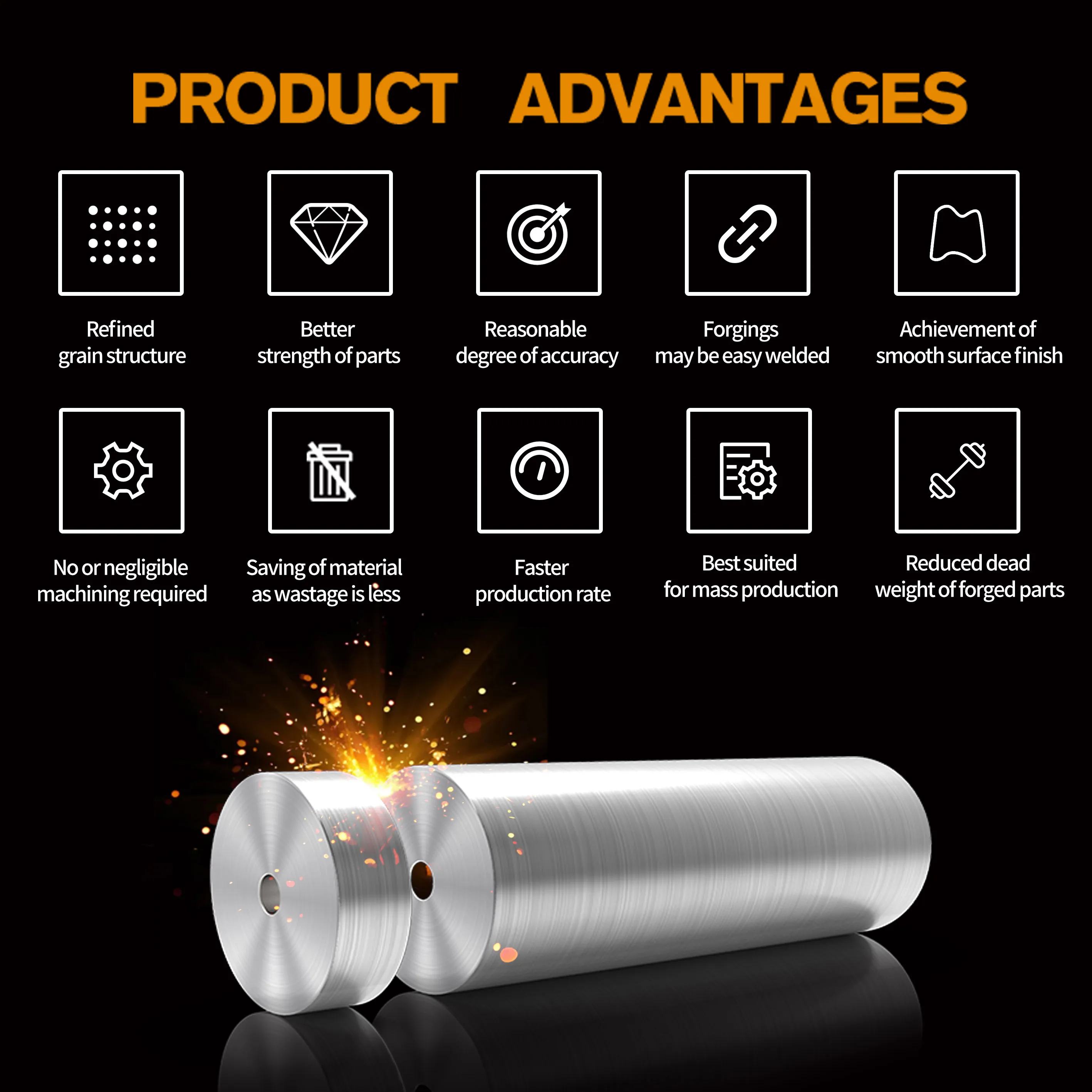 Factory Wholesale Hot Forged Carbon Steel C45 Shaped Parts China Factory Forged