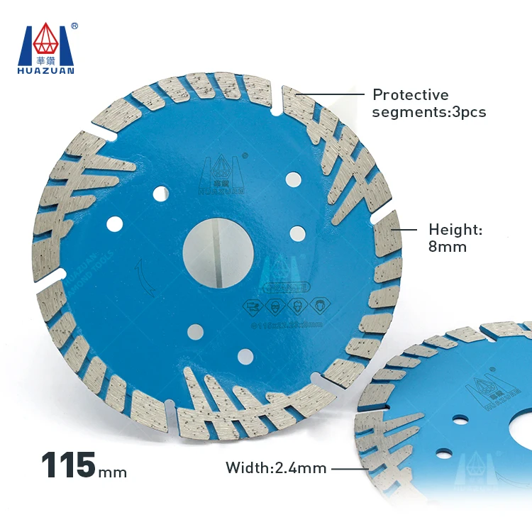 Hot Pressed Sintered Bevel Turbo Diamond Saw Blades for Cutting Brick Pavers Granite Sandstone Concrete