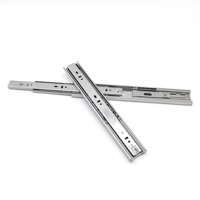 Furniture 45mm Rail Drawer Telescopic Slide Roller Cabinet Slide Drawer Soft Close Push To Open Drawer Slides