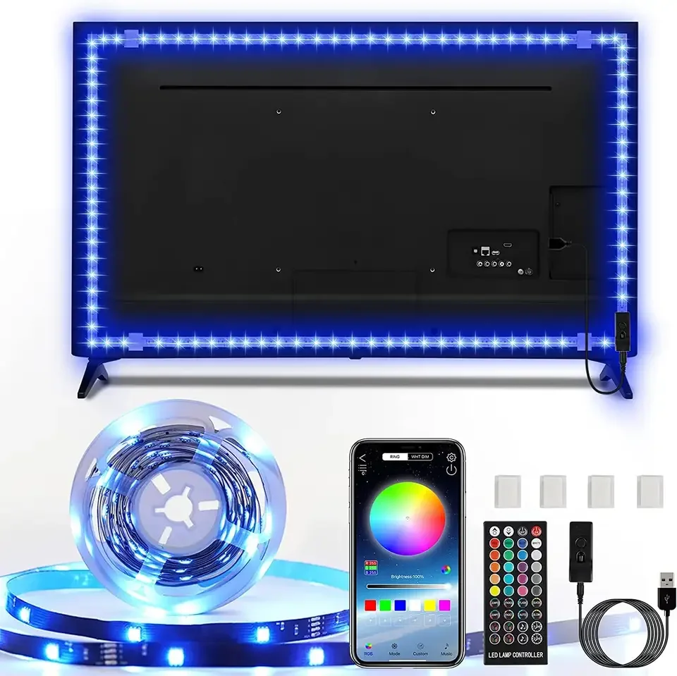Оптовая продажа OEM ODM декоративная подсветка для телевизора IP65 rgb Светодиодная лента водонепроницаемая светодиодная лента с регулируемой яркостью