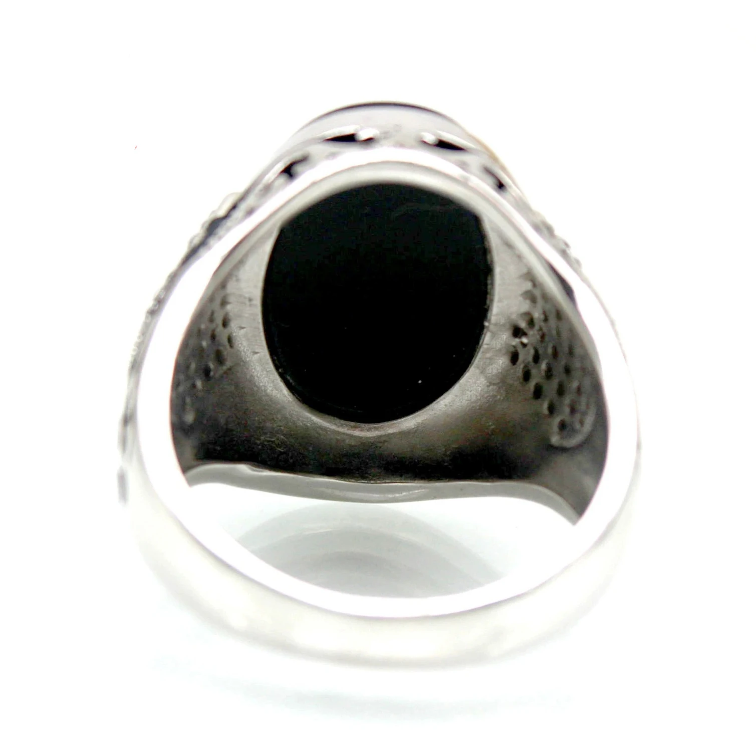 MYF Factory Wholesale Anillo De Astilla 925 Plata De Ley Para Hombres Ring Sliver 925 Sterling Silver Agate GDTC Trendy for Men