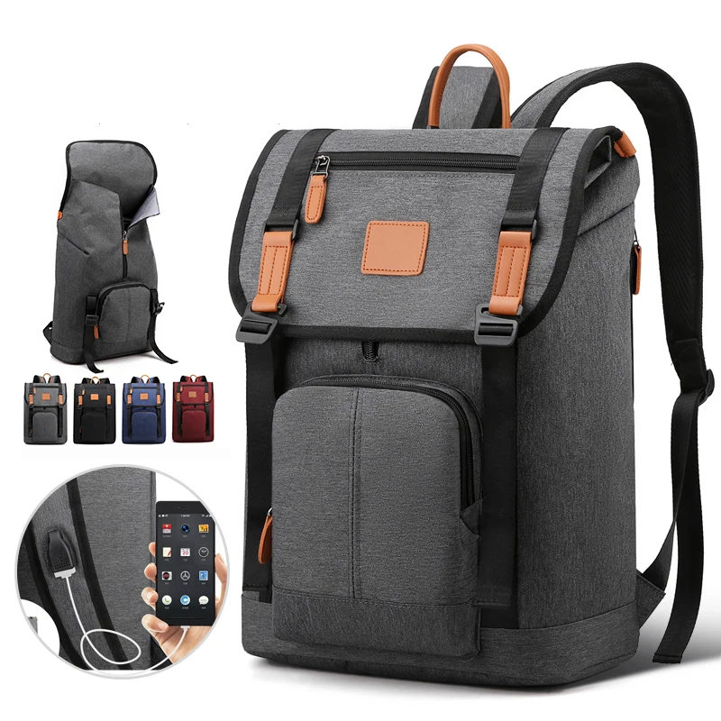 mochilas-juvenil oem service anti-theft Unisex computer bag waterproof laptop backpack with usb port