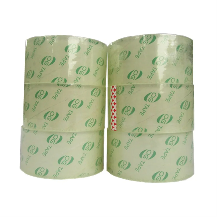 Custom heavy duty Clear Opp bopp adhesive shipping packing tape roll waterproof transparent sealing