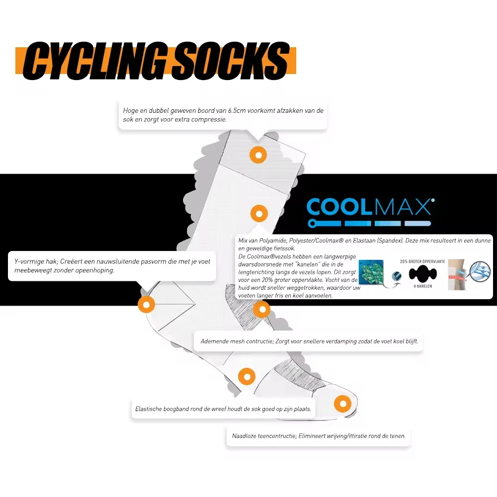 Cycling Socks Athletic Crew Running Bicycle Socks Mens Womens Hiking Workout Climbing Sports Riding Bike Socks