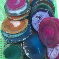 Cheap Different Colours Coaster Agate Slices Wholesale Natural