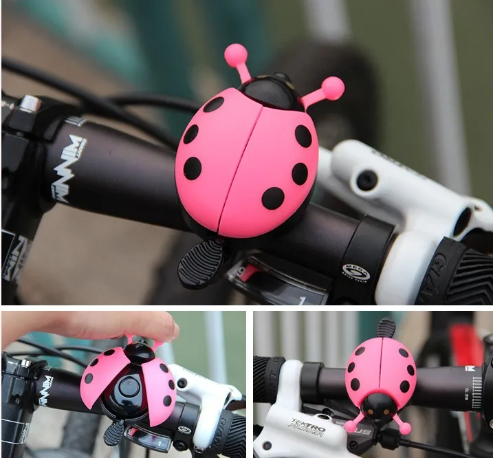 Bicycle bells Cute Beetle car bell ladybug cartoon horn Loud and crisp  cycling handlebar mountain bike bicycle horns bell
