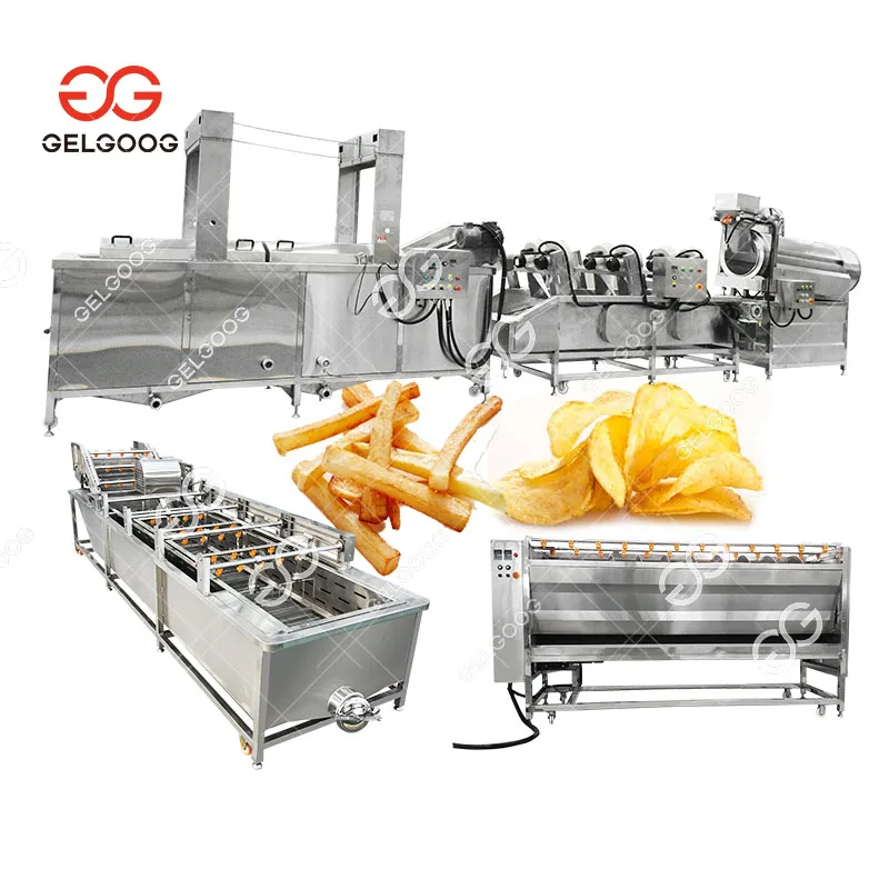 High Efficient French Fries Production Line Crisps Making Machinery Potato Crisp Sticks Making Potato Chips Plant Cost