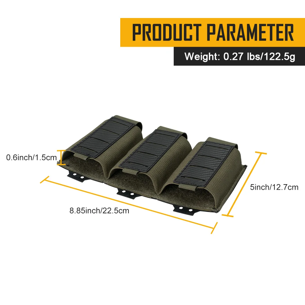 IDOGEAR 500D Nylon Carbon fiber Mag Pouch Ranger Green  Molle Tactical M4 Magazine Pouch for 5.56mm Mags