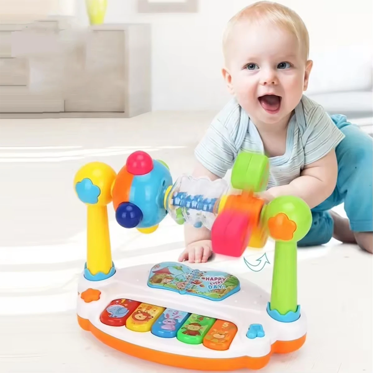 Early Educational Baby Musical Toy Learning Piano Enlightenment Light and Music Machine Baby TUMMY TIME TOY Baby Popular Gifts