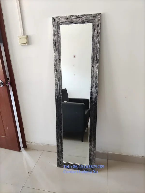 Brushed Nickel PS plastic frame full body over door mirror 40*150 30*120 cm Hanging wall mirror