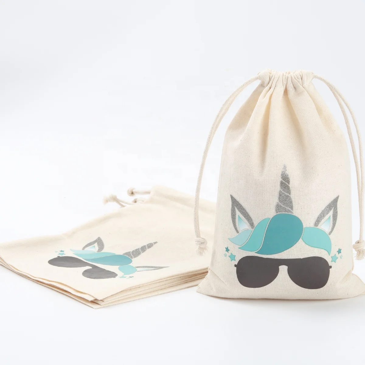 Personalized Muslin Cotton bridegroom and bride Wedding Gift Bag Reusable Produce Pouch 100% Natural Cotton Bags