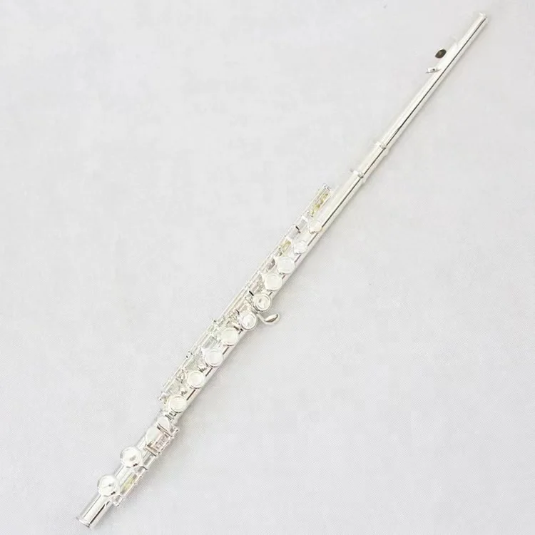 Chinese flauta top grade 16 closed holes silver plated flute