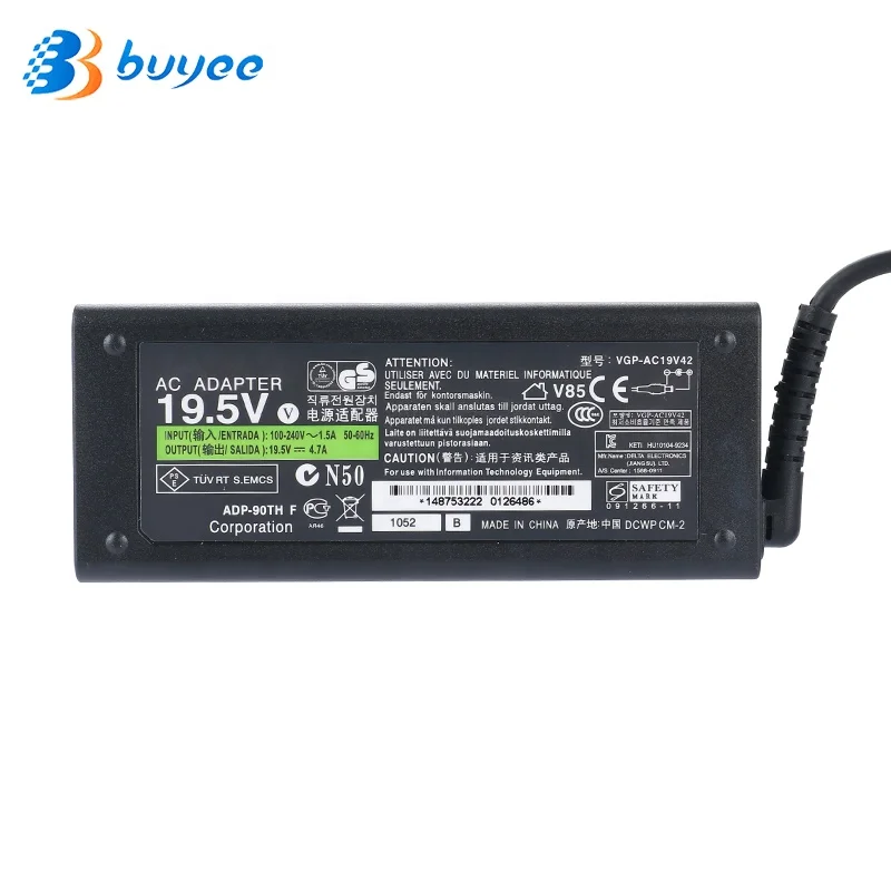 19,5 V 4.7A 90W зарядное устройство для ноутбука для SONY VAIO VGP-AC19V29 VGP-AC19V42 6,5*4,4 мм адаптер переменного тока