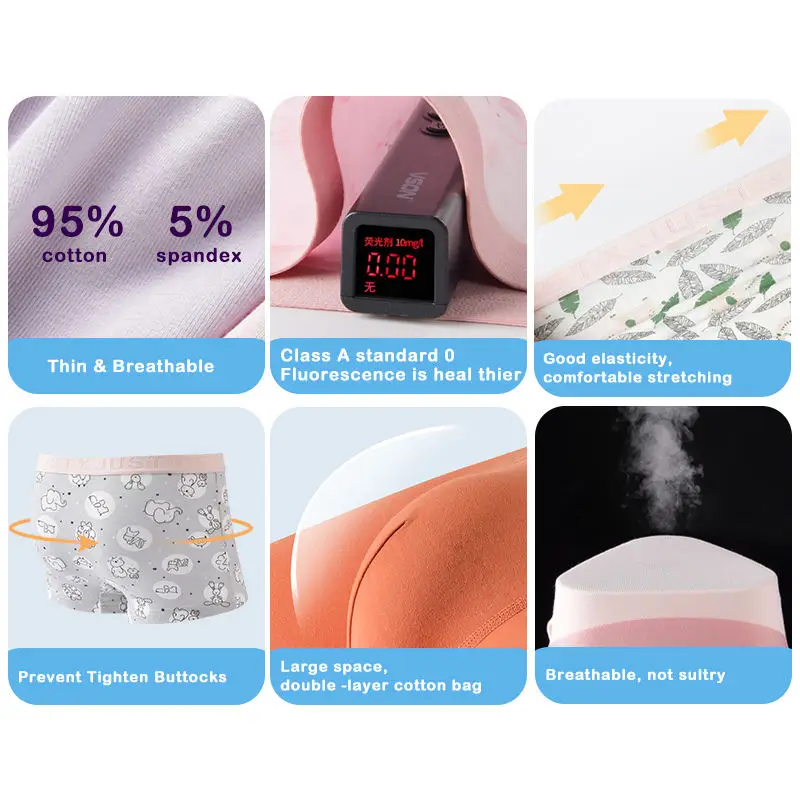 Kids boxers ages 2-16 high quality young teen girls preteen underwear fast shipping in stock