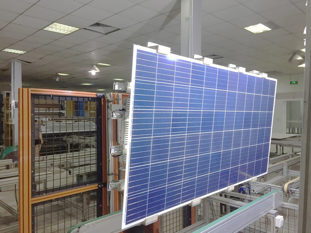 Production line conveyor for solar panel