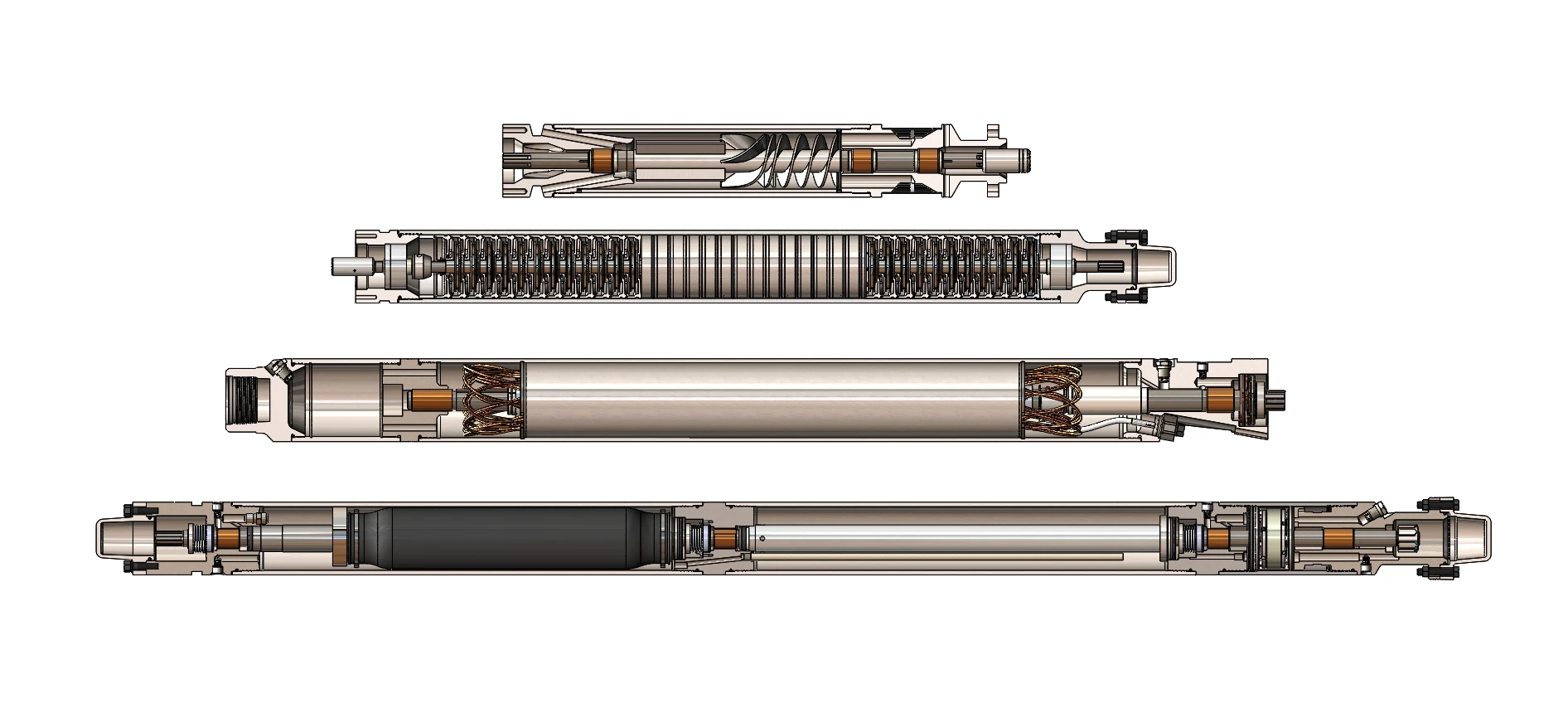submersible pump for high temperature deep wells