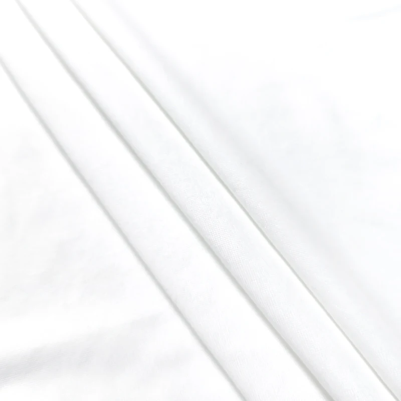 Wholesale White Color Polyester Dty Brush Dbp Double Brushed Poly Jersey Fabric Stretch High Quality Fabric White