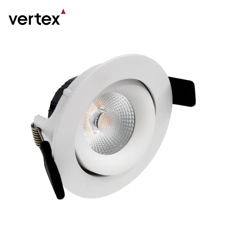 10W Cob Downlight ODM OEM Housing Spotlight 83MM Cut Out Ceiling Spot Down Lights White IP44 Adjustable Recessed Led Downlight