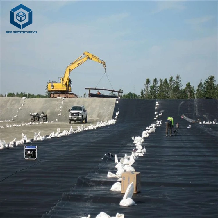 HDPE Plastic Film Impervious Geomembrane Material for Landfill Project in Indonesia