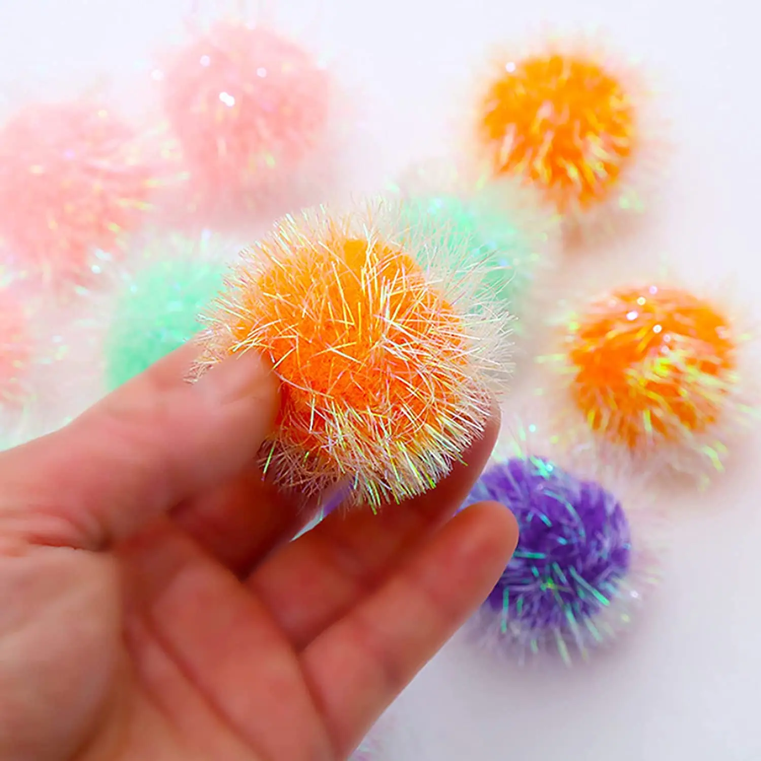 cat toys  Pom Poms balls for DIY  toys Creative Crafts Decorations  Knitting Accessories for Shoes Scarves Bags Keychains