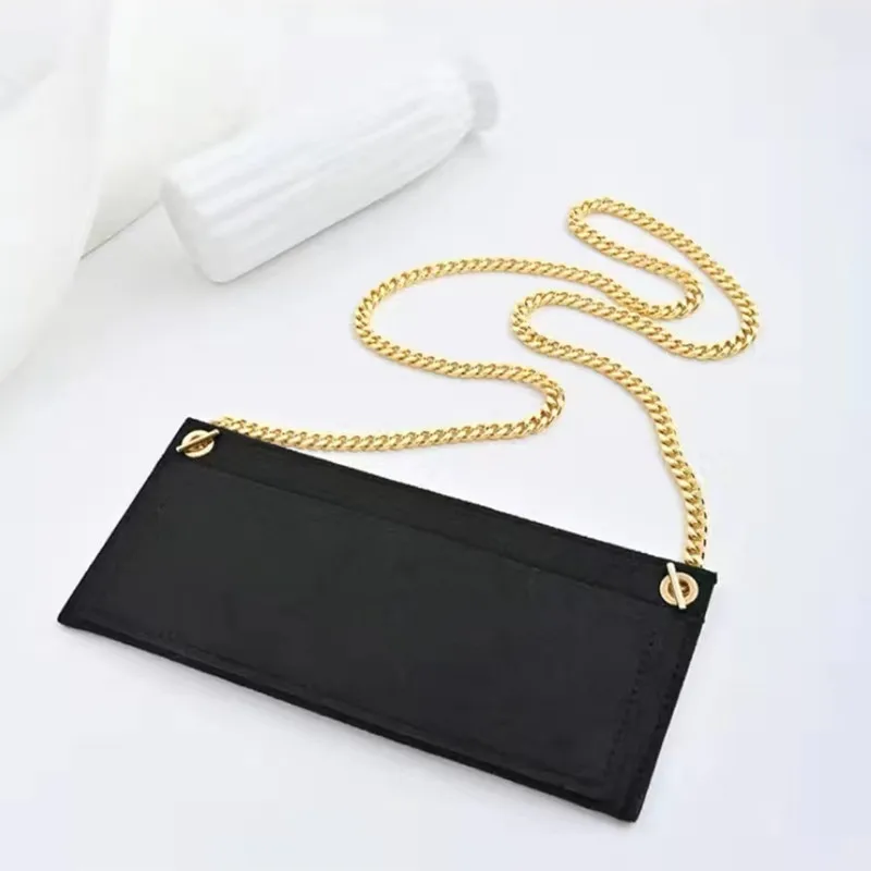 Hot Sale Customized Cheap Stylish Small Felt Wallet with metal strap