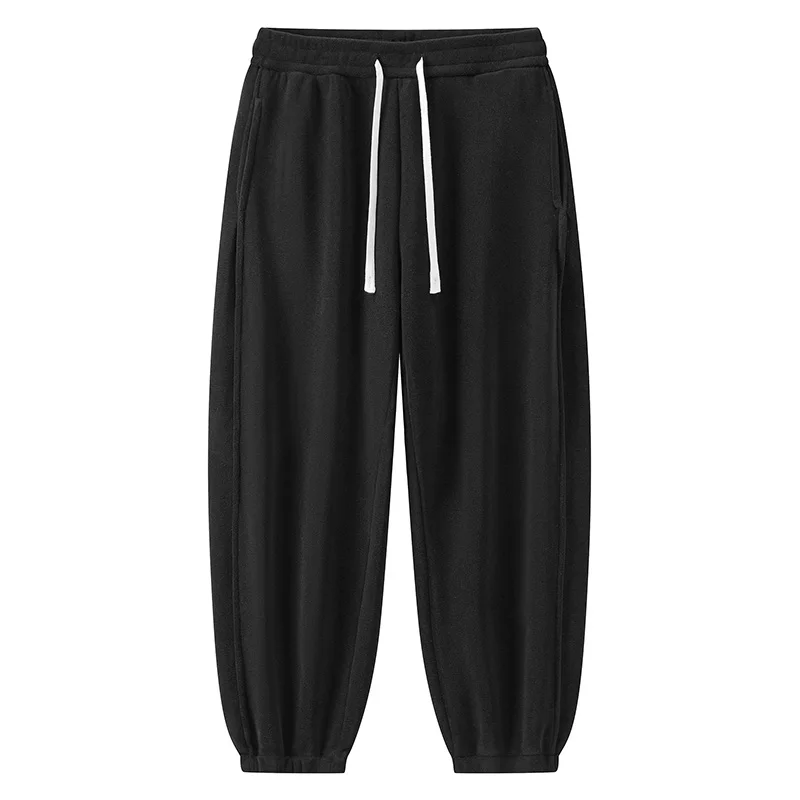 Lace up Casual INS Style Pencil Pants Quick Drying and Anti-Pilling Anti-Static Features with Wrinkled Technics