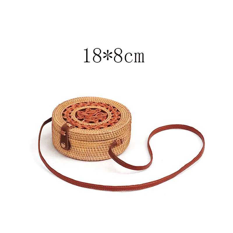 Handicraft Vietnam Rattan Straw Bag Bali Woven Rattan Shoulder Beach Bag Natural