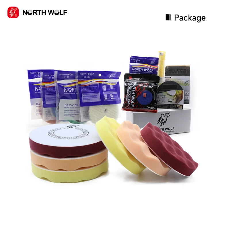 North Wolf 6 Inch Germany Cutting Foam Pad Car Buffing Polishing Pad Auto Detailing Sponge Pad