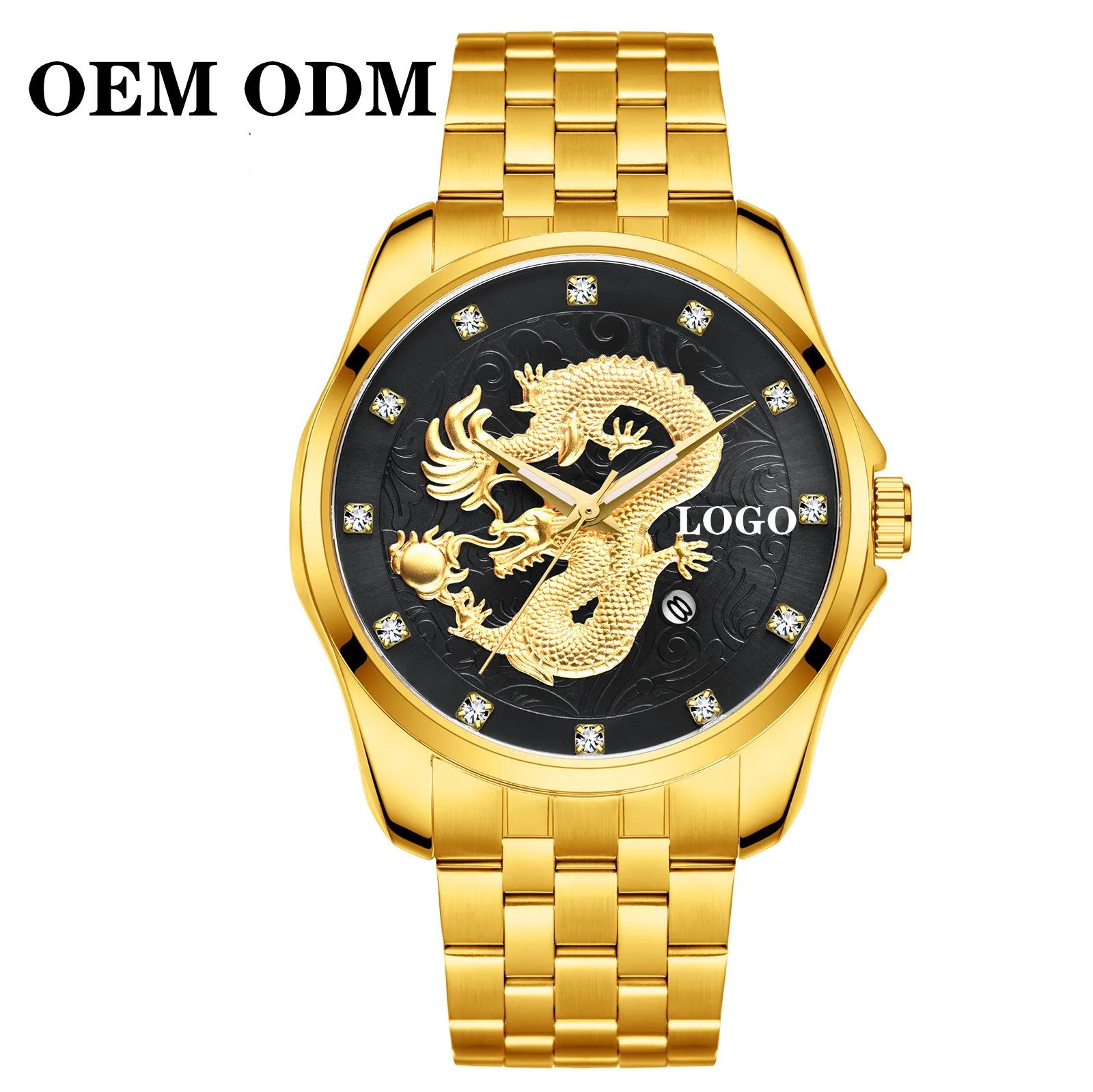OEM ODM Mens Top Brand Luxury Wrist Watches Men Golden Quartz Male Fashion Wrist watch Waterproof Clock Relogio Masculino