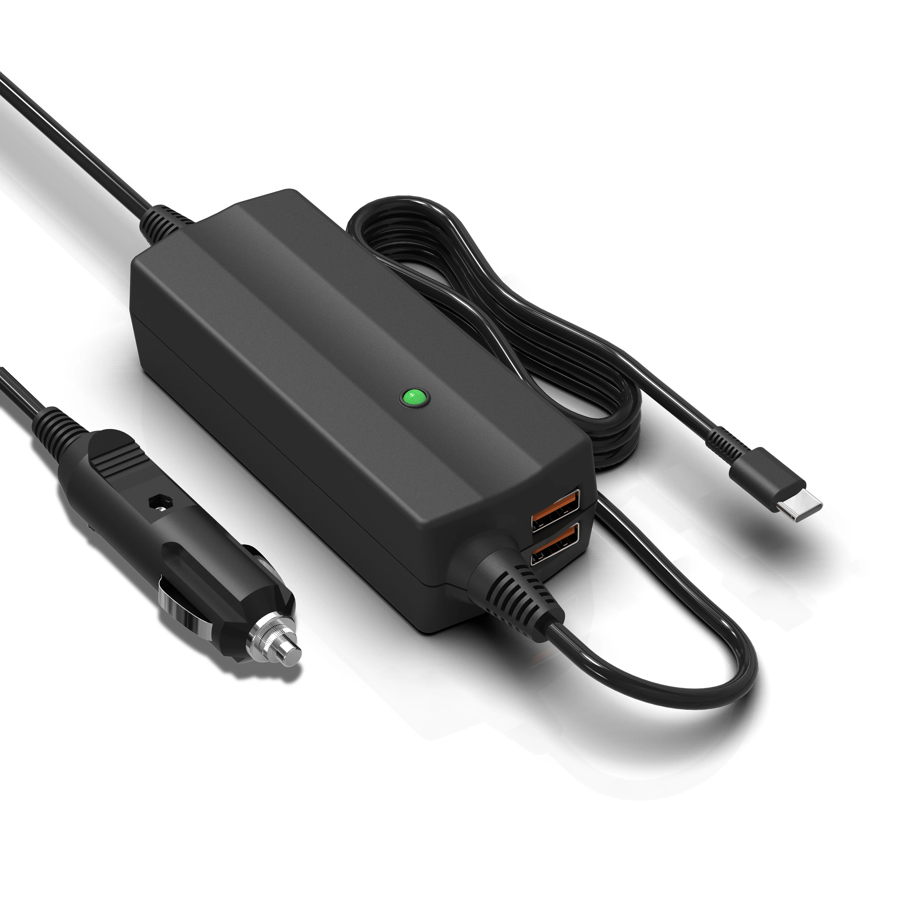 90w 20v 4.5a car charger power supply adapter for l samsung note 10 xiaomi fast car charger adapter dual usb car charger