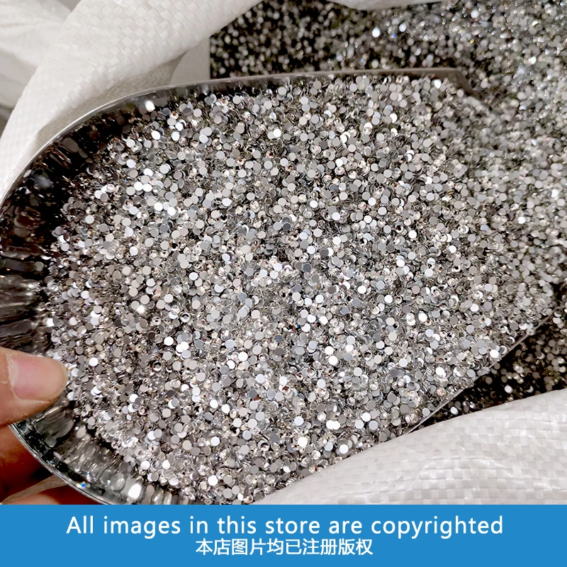 Factory Wholesale SS6-SS20 14400pcs Bulk Package Crystal Glass Rhinestones Flatback Non hotfix Rhinestone For Nail Art Garment