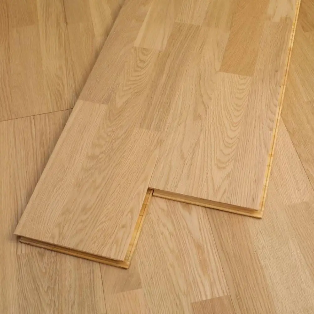 
AB Grade Click Lock Natural Color 3-strip 3-layer White Oak Engineered Wood Flooring 
