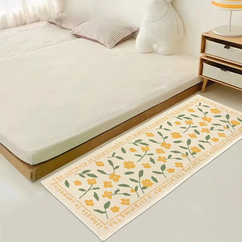 Custom Printed Shaggy Soft Warm Long Runner Carpet Anti Slip Cute Thickened Cashmere Kids Room Bedside Rug