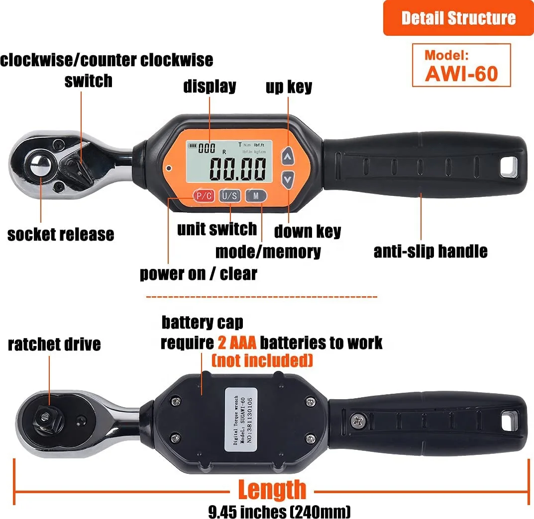  Manufacturer OEM Most Popular Mini Digital Torque Wrench for Motorcycles All