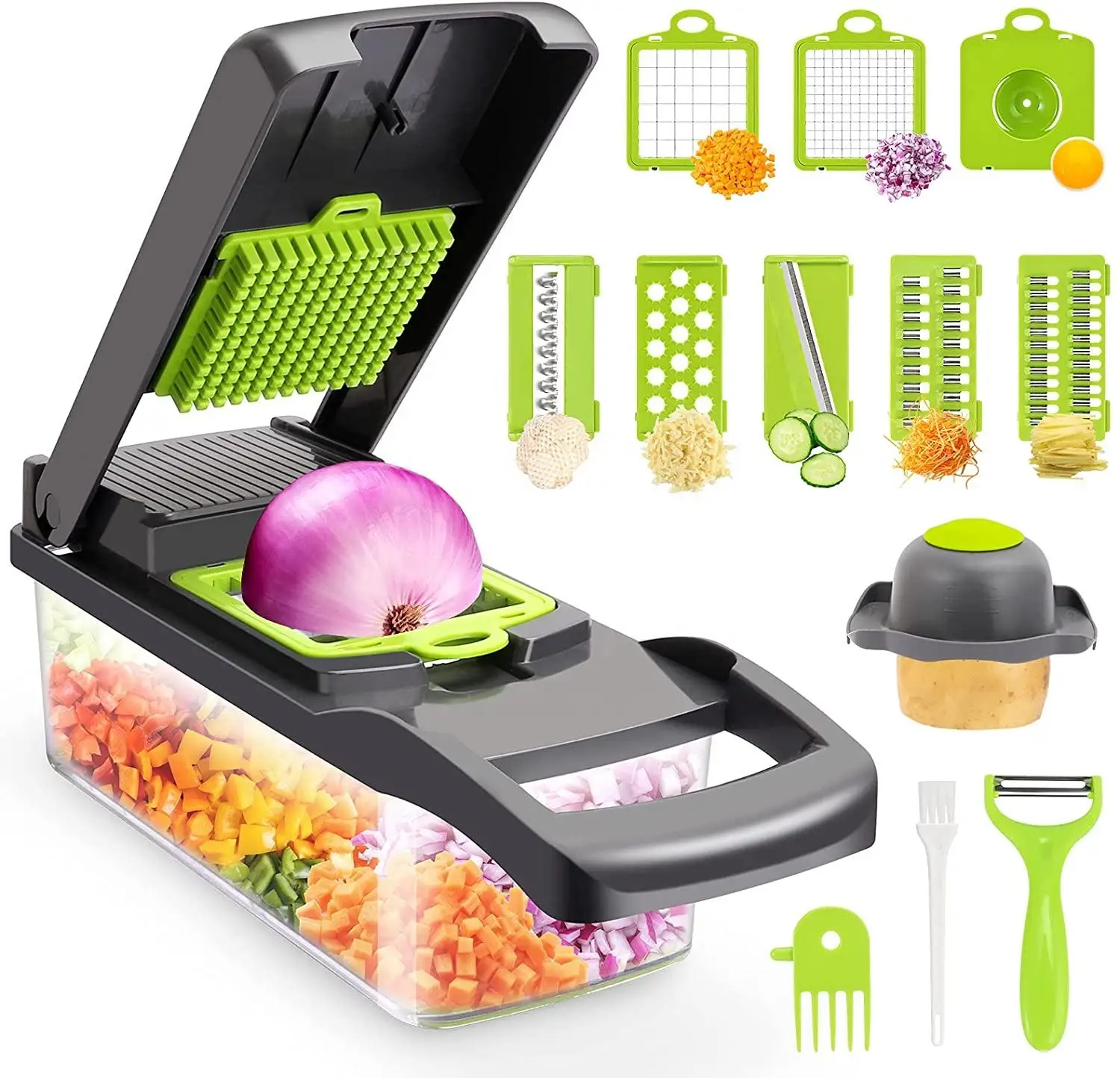 Factory Direct Sale New Design High Quality Material Easy To Clean Vegetable Slicer Chopper Set
