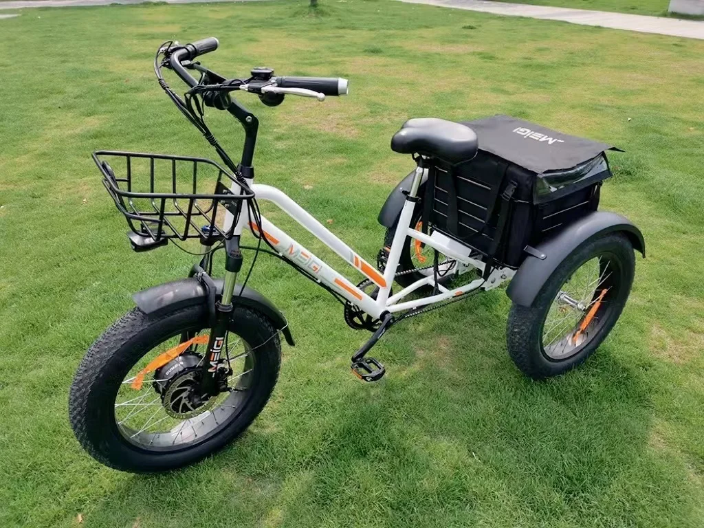 48V18.2AH Large capacity battery 3 wheel electric bicycle three wheel electric tricycle enduro electric bicycle