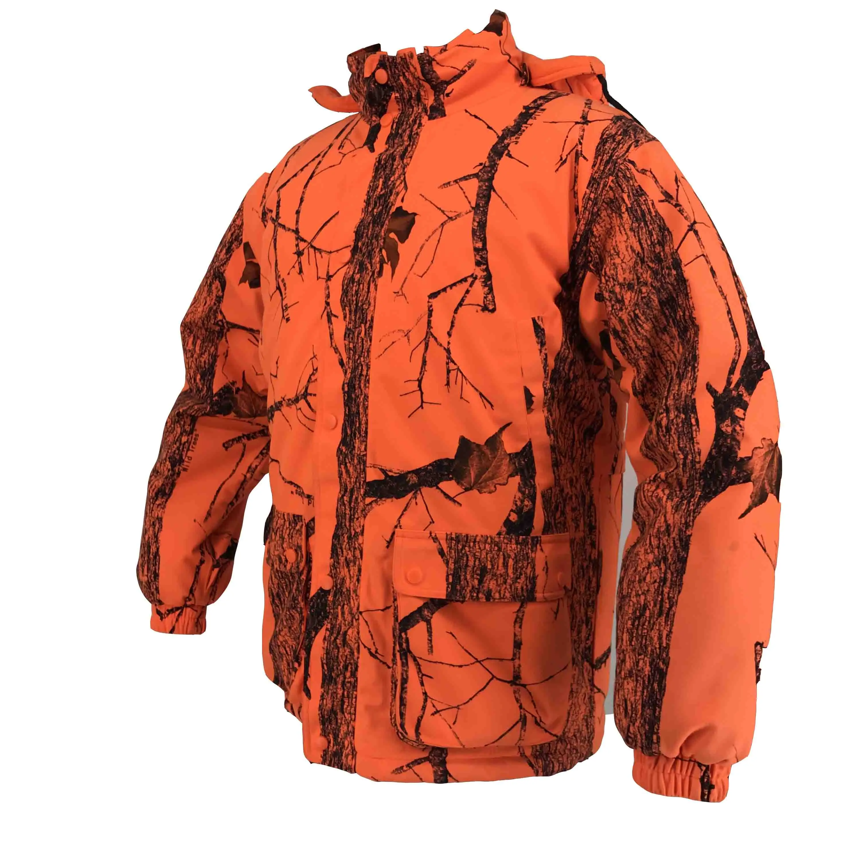 Blaze orange Hunting pattern customize men outdoor hunting shooting multi pocket insulated Jacket
