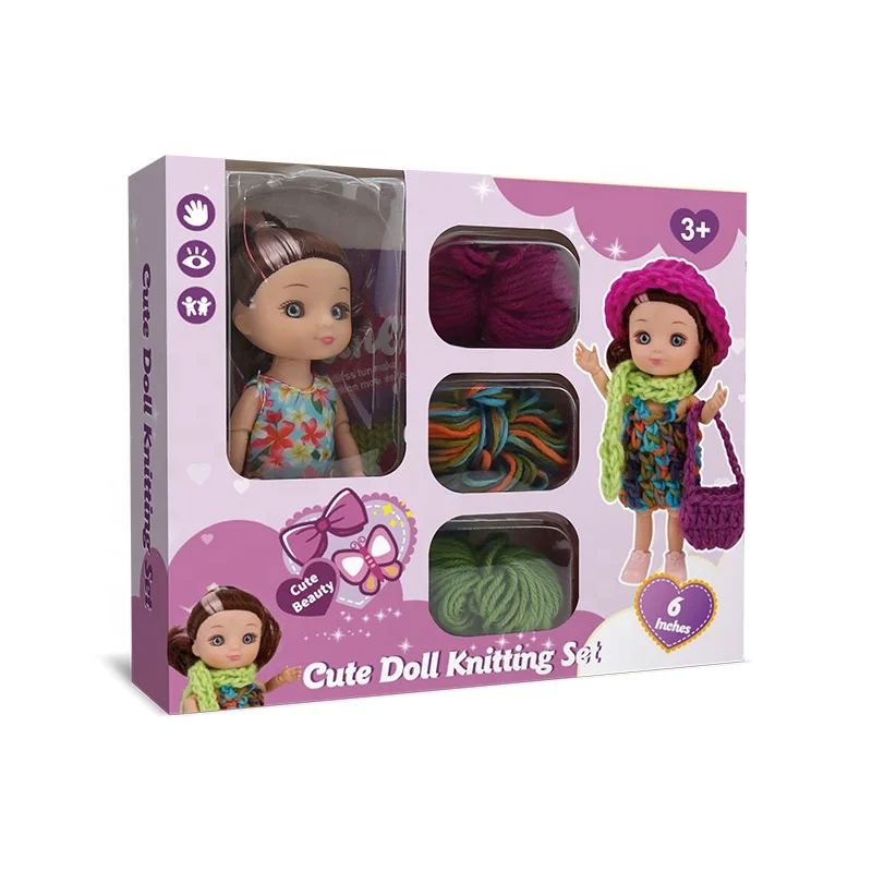 2024 New Fashion Girls Toy Doll Baby 6-inch Joint Doll Wool DIY, 2 types Mixed