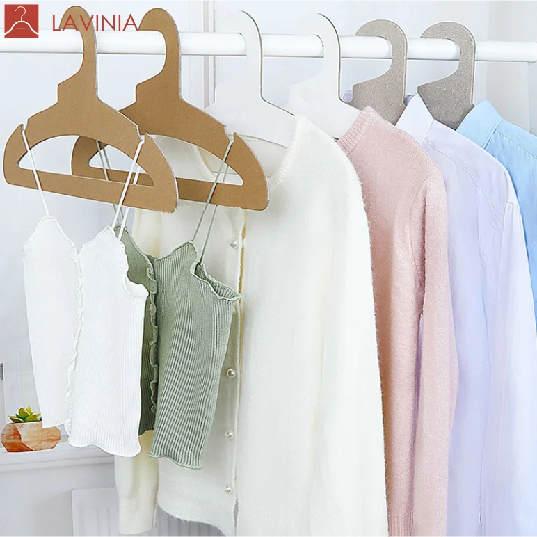 Lavinia Wholesale Custom Eco Recyclable Paper Cardboard Hangers Cardboard Hangers Pet Clothing Hanger