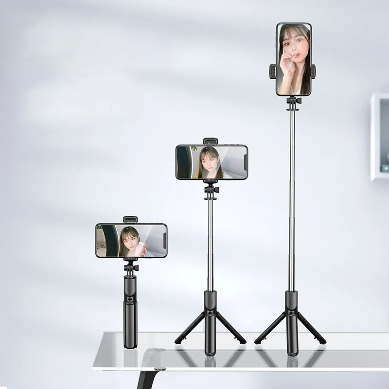 Wholesale Price Portable Universal Black Camera Tripods Mini Selfie Stick Phone Tripod for Shooting Vlog Video Photo