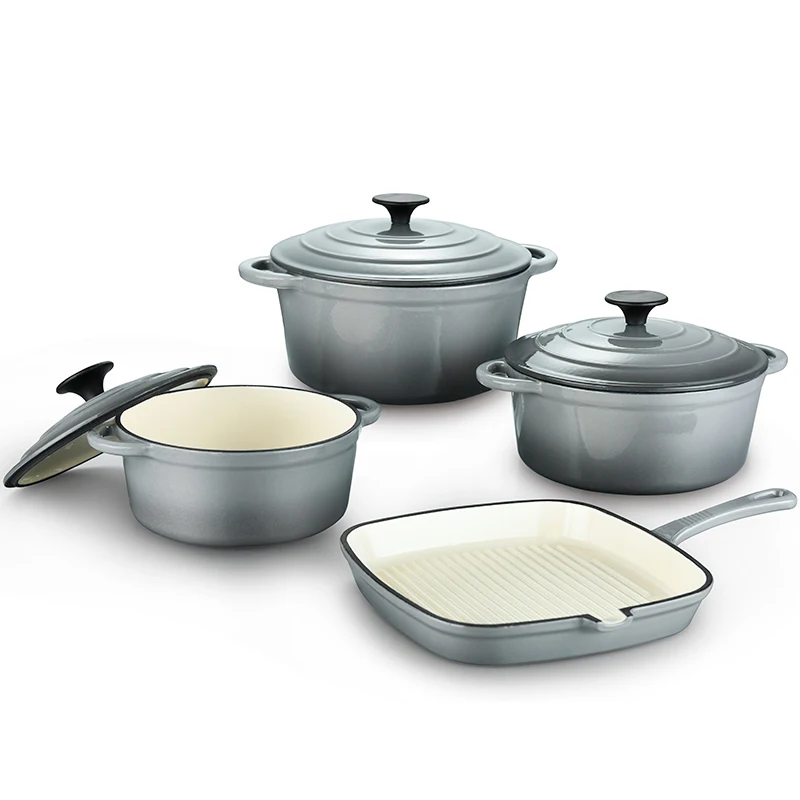 Hot Sale Quality Enamel Cast Iron Cookware Set Non Stick Cooking Pots Cast Iron Enamel Pots