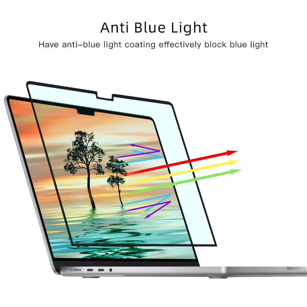 LFD762 New hot Frame Adhesive Anti-Blue Light Eye Protection Screen Protector film for MacBook Laptop 14 Inch Screen Protectors