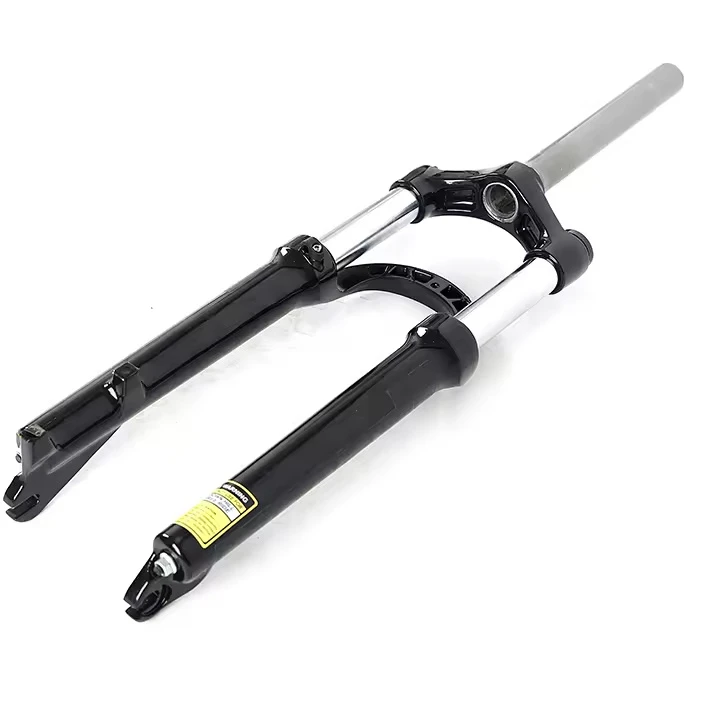 Bicycle aluminum alloy suspension fork 20 24 26 inches and silver pillar 28.6mm shaped spring MTB fork