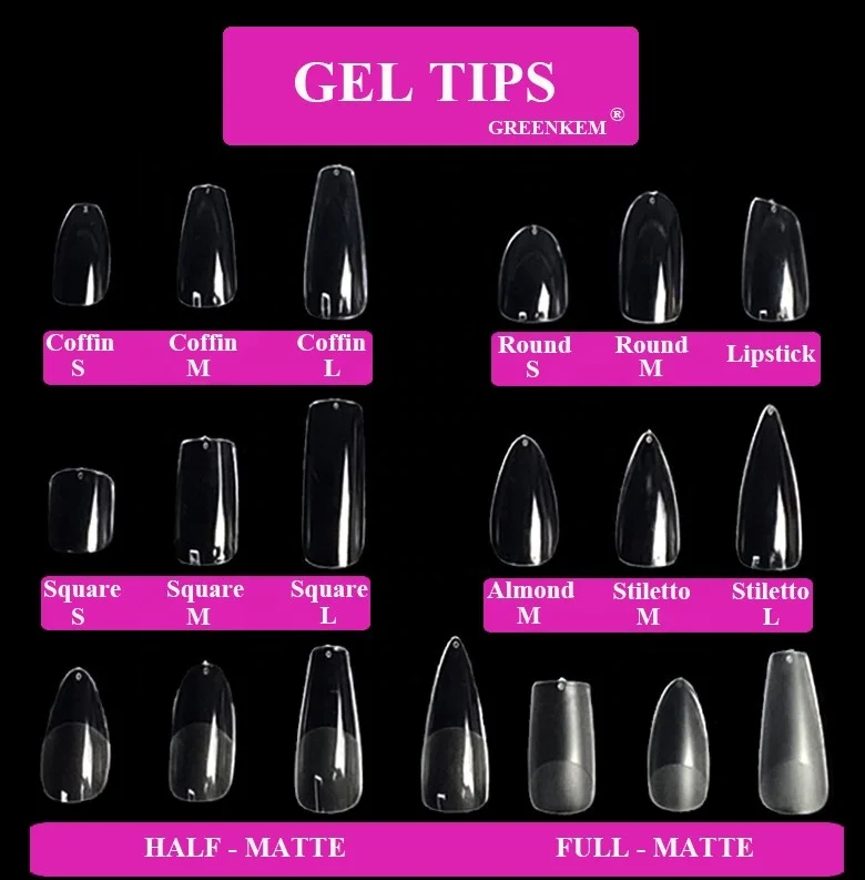 Собственная Марка Типсы для салона гелевые ногтей полное покрытие