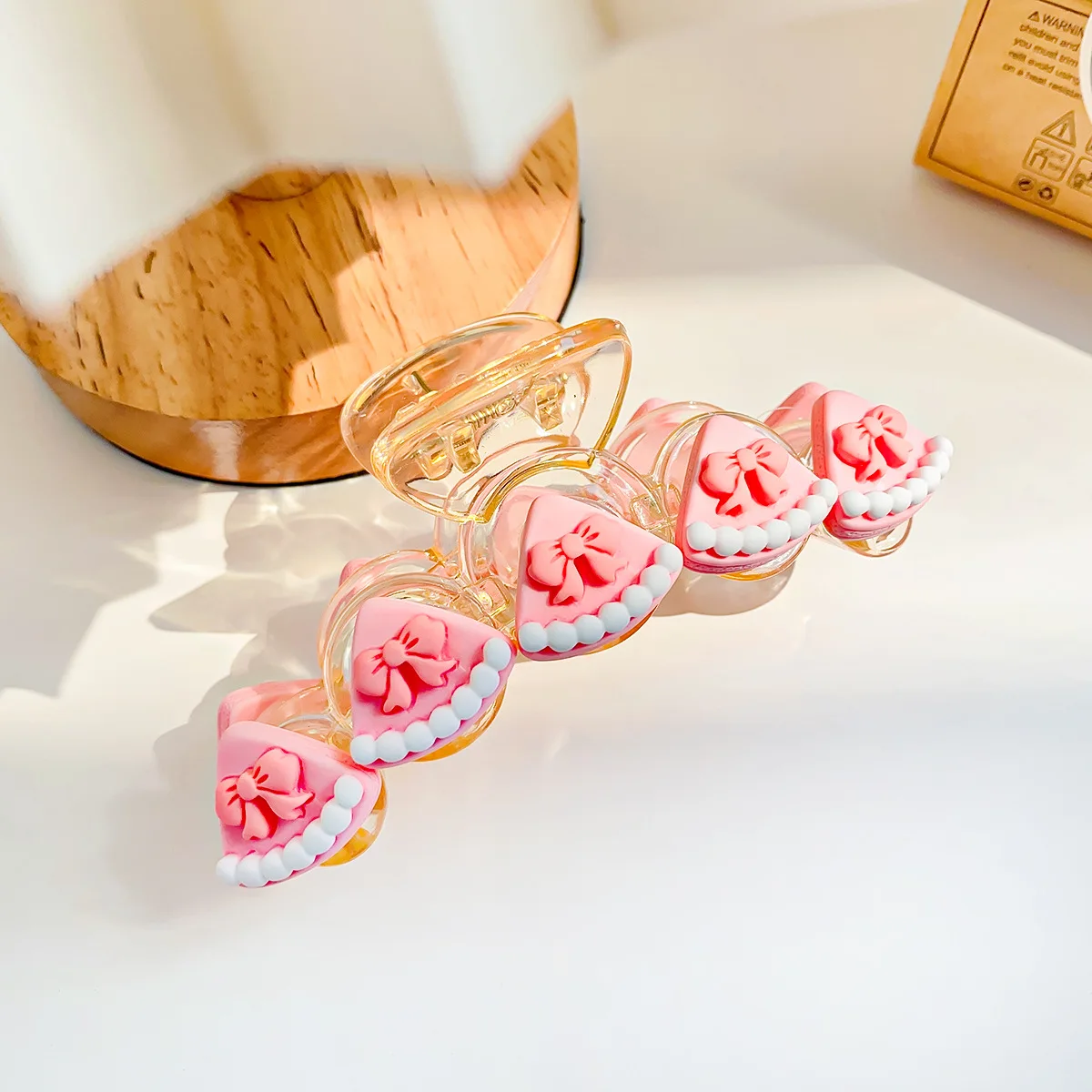 Korean Macaron Fruit Grab Clip Sweet Cherry Flower Women Large Shark Clip 10cm